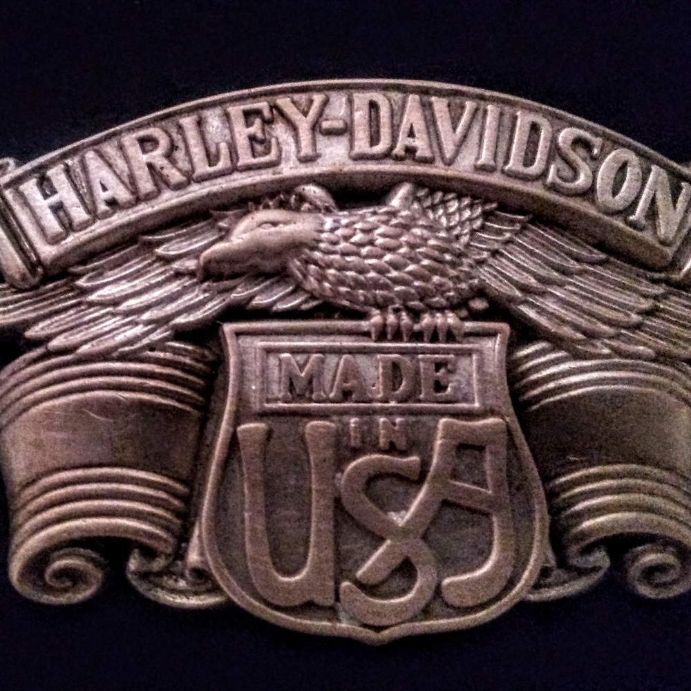 Harley Davidson 1980 brass baron belt buckle.